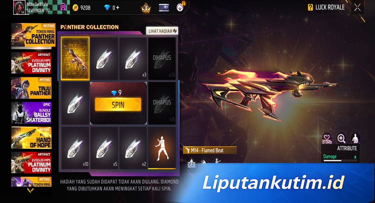 M14 Flamed Beat Free Fire