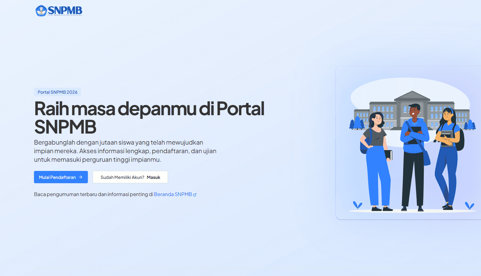 daftar snbt utbk 2026