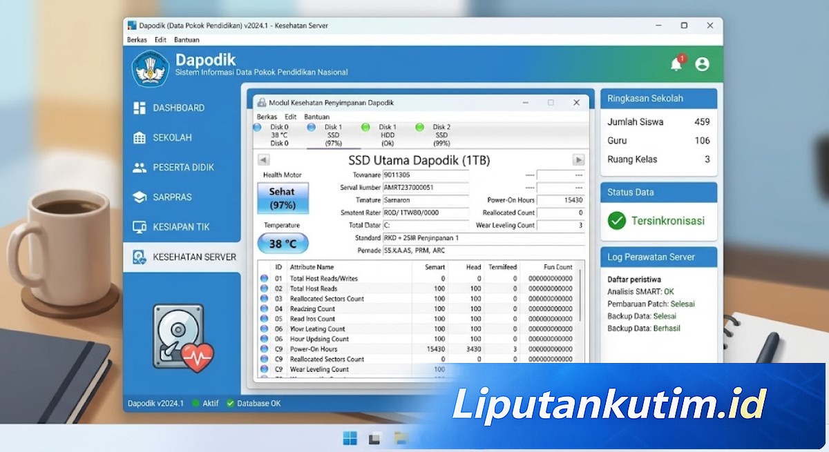Aplikasi CrystaldiskInfo dapodik